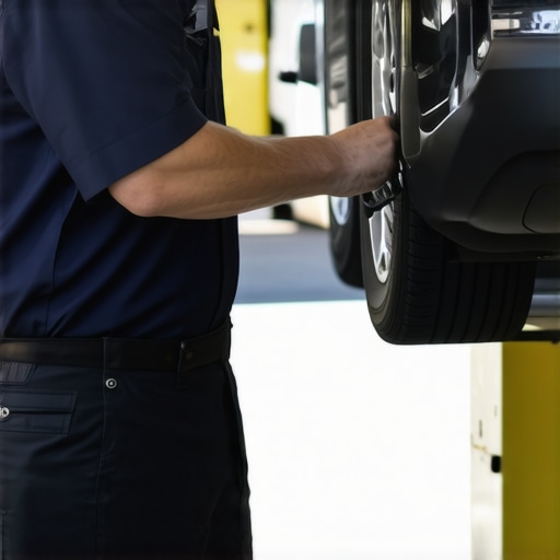 Expert mechanic inspecting transmission Mechanic inspecting vehicle transmission in garage