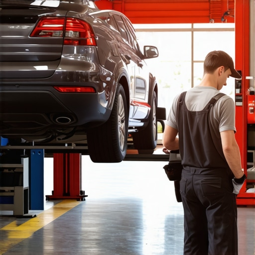 Technicians working on cars in a certified auto repair shop