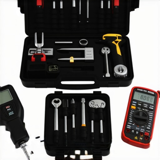A collection of high-quality automotive tools laid out for vehicle maintenance