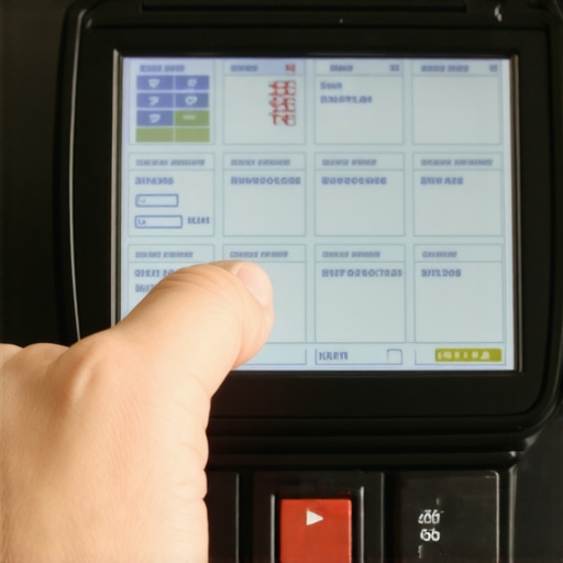 Technician using a diagnostic scanner to identify vehicle fault codes.
