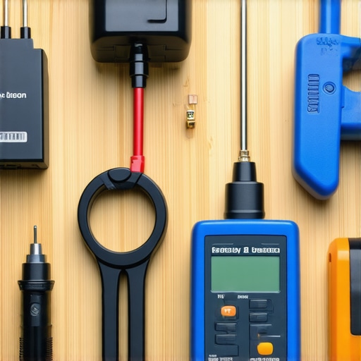 Professional Car Diagnostics Equipment A technician's hand holding a diagnostic scanner connected to a vehicle, highlighting precision automotive testing.