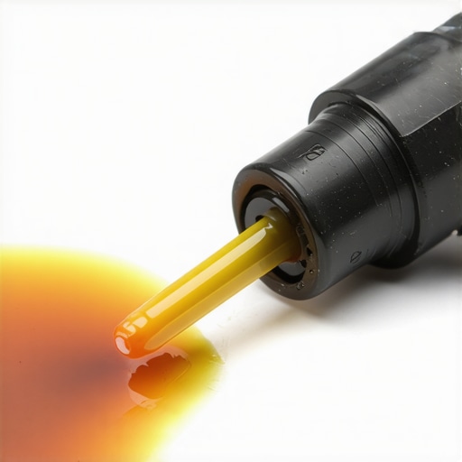 Person checking transmission fluid level and condition with a dipstick and test strips