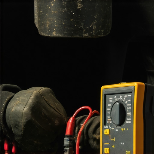 Transmission Solenoid Testing Tool Mechanic measuring resistance of transmission solenoid with multimeter