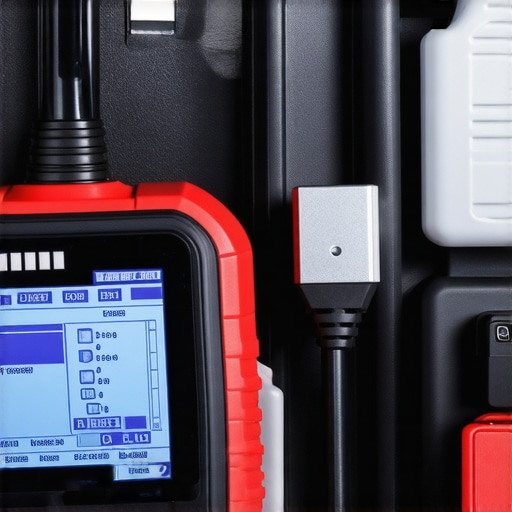 Person using a Bluetooth OBD-II scanner to monitor car diagnostics