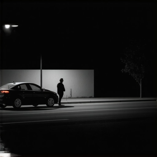 The safest place to wait for a tow truck at night