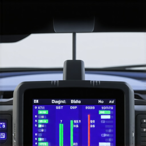A technician connecting an OBD-II scanner to a vehicle's diagnostic port to monitor transmission health.