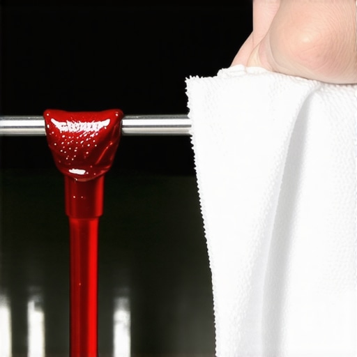 A mechanic inspecting transmission fluid color on a dipstick to diagnose shifting issues.