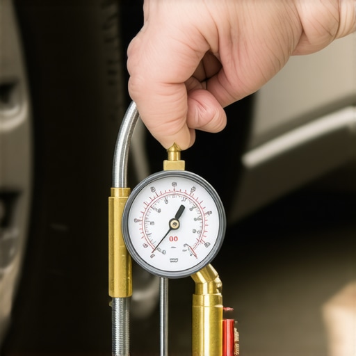 A professional automotive pressure bleeder tool used to remove air from a clutch hydraulic system.
