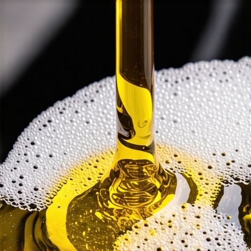 Comparison of clean golden engine oil and dark frothy overfilled oil on a dipstick.