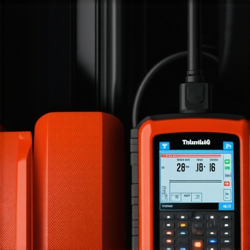 Professional car diagnostic tool showing live engine data